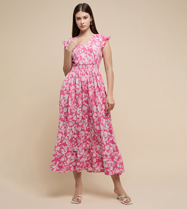 R&B Midi Dresses - Pink Pyjama Set