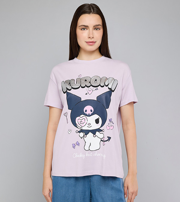 R&B  T-Shirts - Lavender Short Sleeve T-Shirts