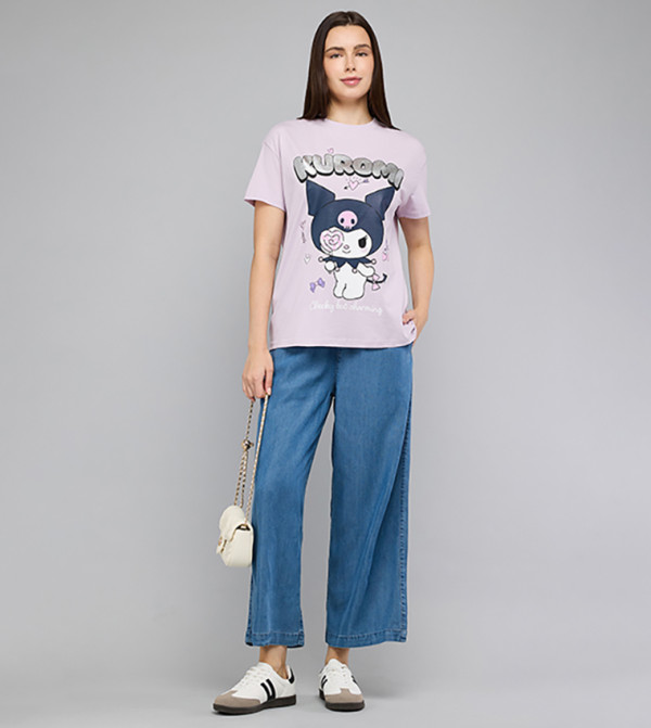 R&B  T-Shirts - Lavender Short Sleeve T-Shirts