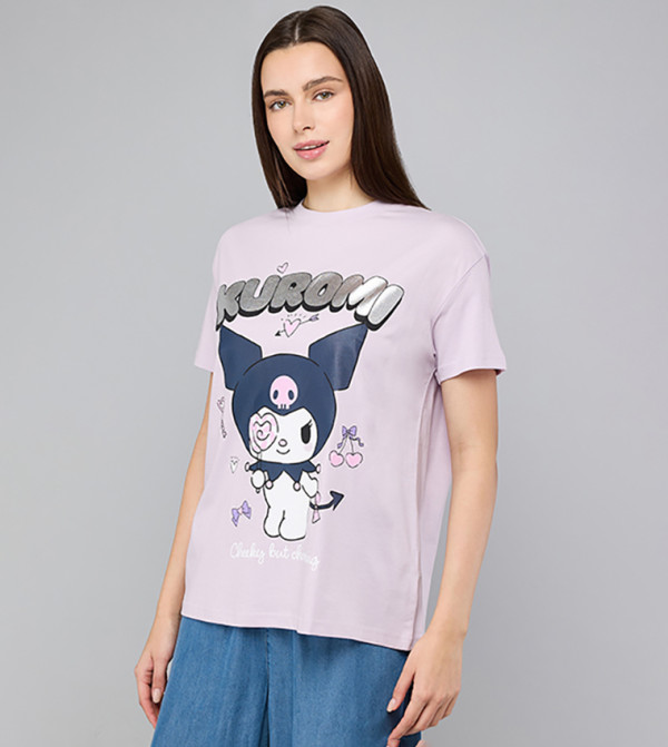 R&B  T-Shirts - Lavender Short Sleeve T-Shirts