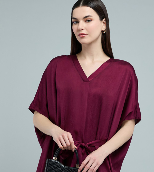 R&B Clothing - Wine Midi Dresses