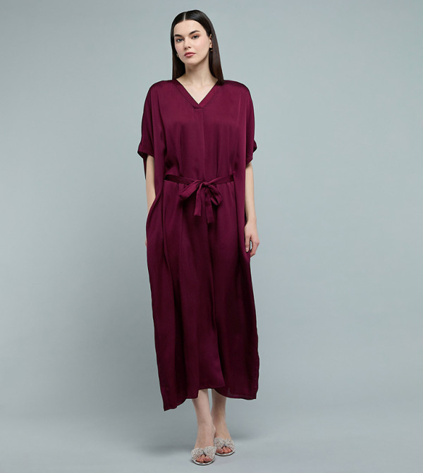 R&B Clothing - Wine Midi Dresses