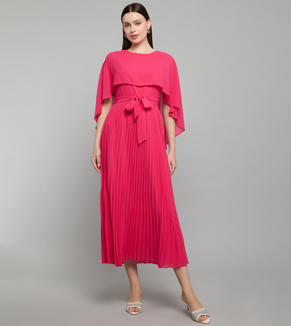 أر آند بي  pastel-dresses-march - وردي Midi Dresses