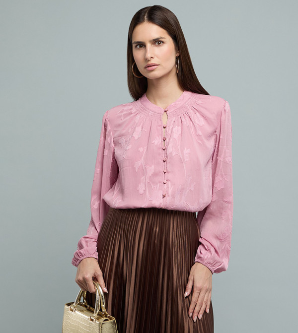 أر آند بي  بلوزات - وردي Casual Tops