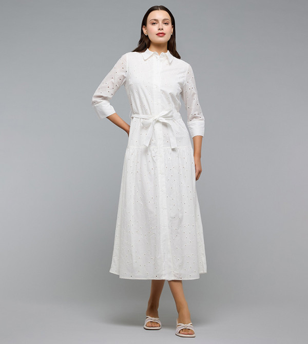 R&B  Clothing - Ivory Shirt & T-Shirt Dresses
