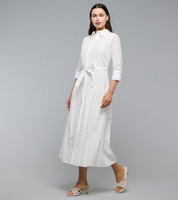R&B  Clothing - Ivory Shirt & T-Shirt Dresses
