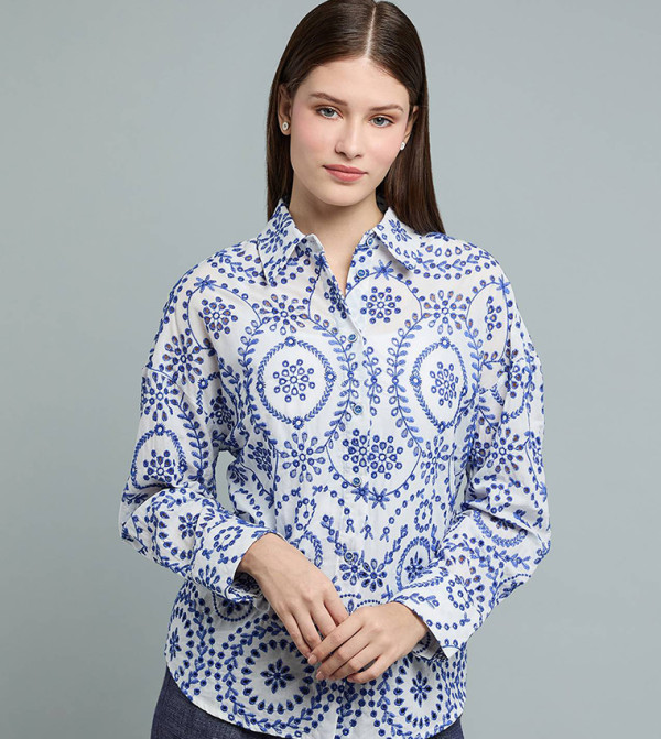 أر آند بي  summer-workwear-w - أزرق قمصان