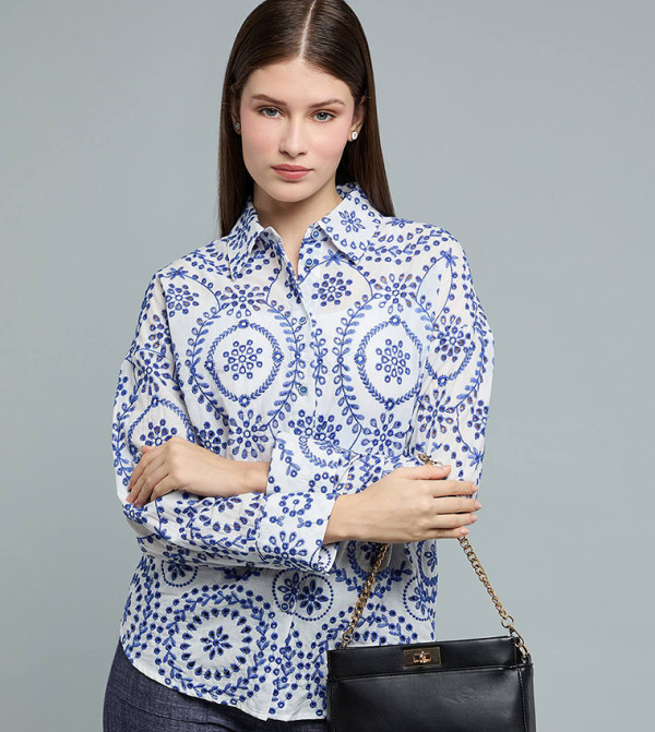 أر آند بي  summer-workwear-w - أزرق قمصان