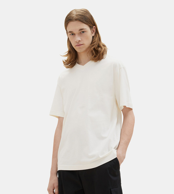 Tom Tailor Tom Tailor - Off White Casual T-Shirts