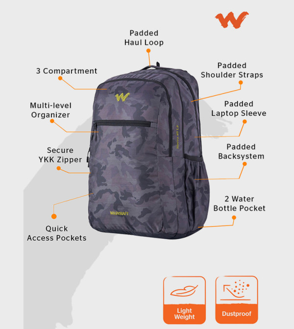 Wildcraft  School Bags - Grey undefined