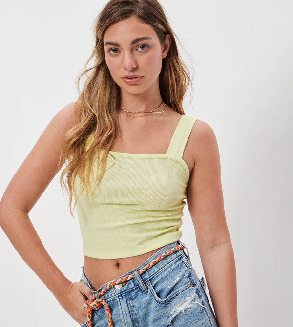 أميريكان أيغل  توبات بلا أكمام  - أصفر Sleeveless Tops