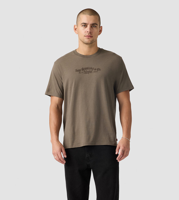 Levi's Men - Brown Round Neck T-Shirts