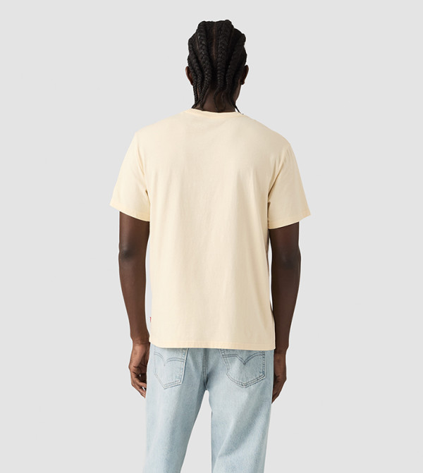 Levi's  Clothing - Cream Round Neck T-Shirts
