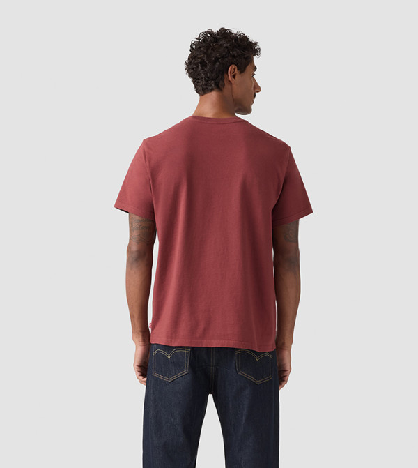 Levi's  Clothing - Red Round Neck T-Shirts