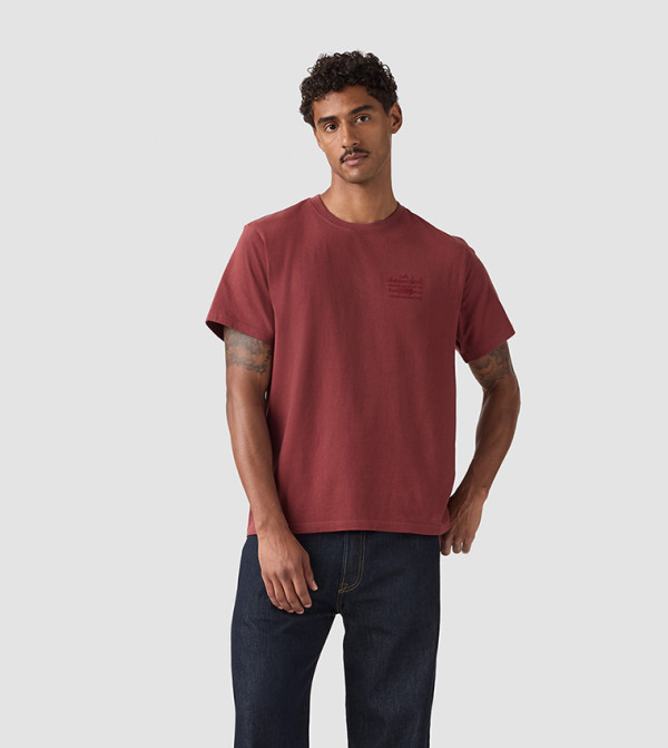 Levi's  Clothing - Red Round Neck T-Shirts