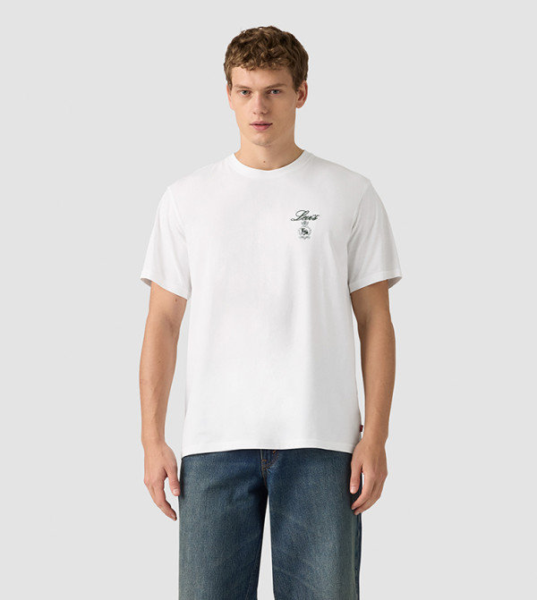 ليفايز  تيشيرتات بياقة دائرية  - أبيض  Round Neck T-Shirts