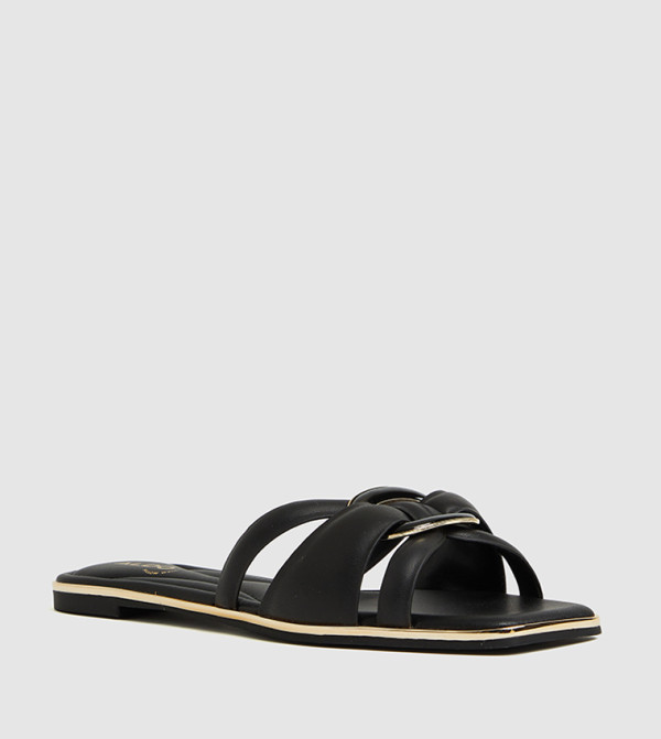 Aldo aldo-pillow-walk - Black Flat Sandals