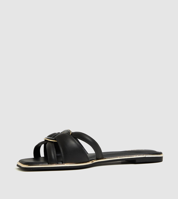 Aldo aldo-pillow-walk - Black Flat Sandals