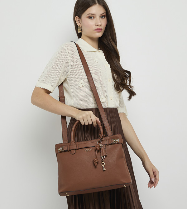 Guess  Satchel Bags - Tan Satchel Bags