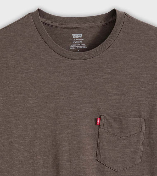 Levi's  Round Neck T-Shirts - Brown Round Neck T-Shirts