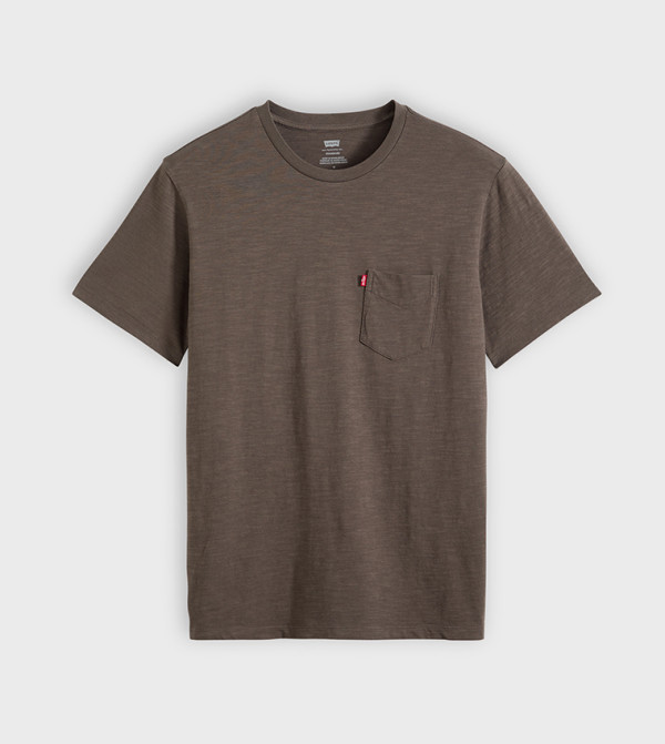 Levi's  Round Neck T-Shirts - Brown Round Neck T-Shirts
