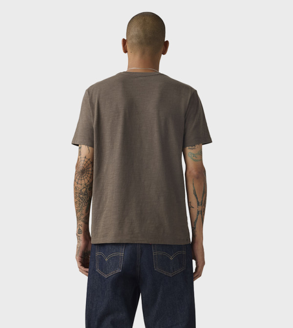 Levi's  Round Neck T-Shirts - Brown Round Neck T-Shirts