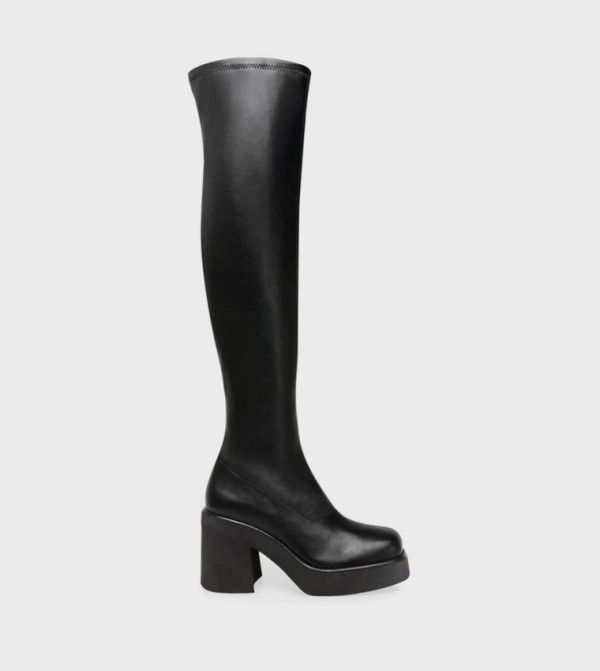 ستيف مادن  أبوات - أسود Knee length Boots