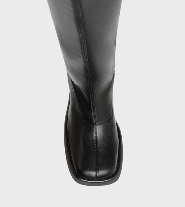 ستيف مادن  أبوات - أسود Knee length Boots