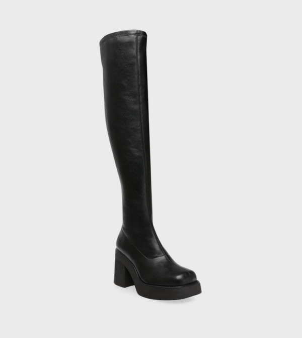 ستيف مادن  أبوات - أسود Knee length Boots