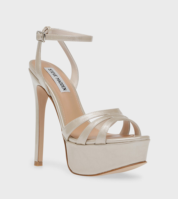 Steve Madden Platforms - Ivory Heeled Sandals