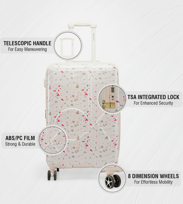 Calvin Klein  Trolley Bags & Luggage - Cream Trolley Bags & Luggage
