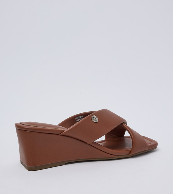 آن كلاين  summer-workwear-w - بني  أحذية كعب سميك