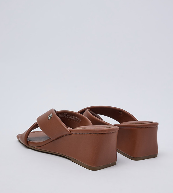آن كلاين  summer-workwear-w - بني  أحذية كعب سميك