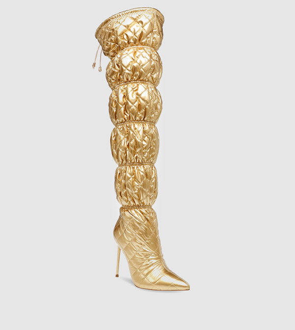 Steve Madden  Knee High Boots - Gold Knee High Boots