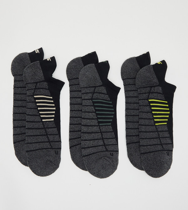 Skechers  No show Socks - Black No Show Socks
