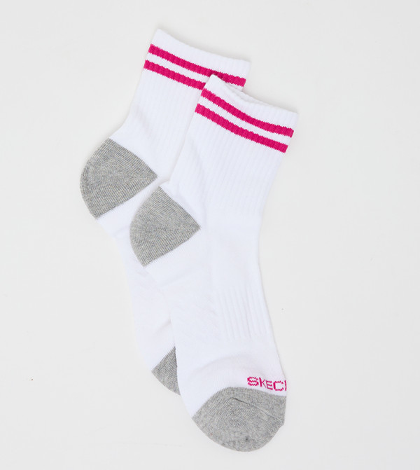 سكيتشرز  جوارب للمنتصف الساق  - أبيض Calf Length Socks