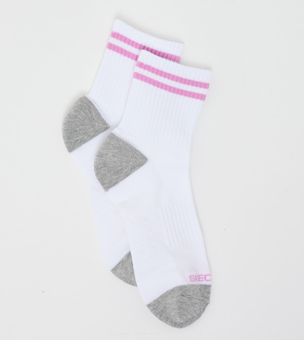 سكيتشرز  جوارب للمنتصف الساق  - أبيض Calf Length Socks