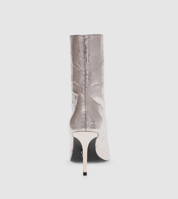 Steve Madden  Calf Boots - Silver Ankle Boots