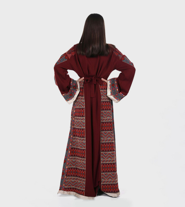 Al Bent Al Sharqieh  Jalabiya - Burgundy Jalabiyas