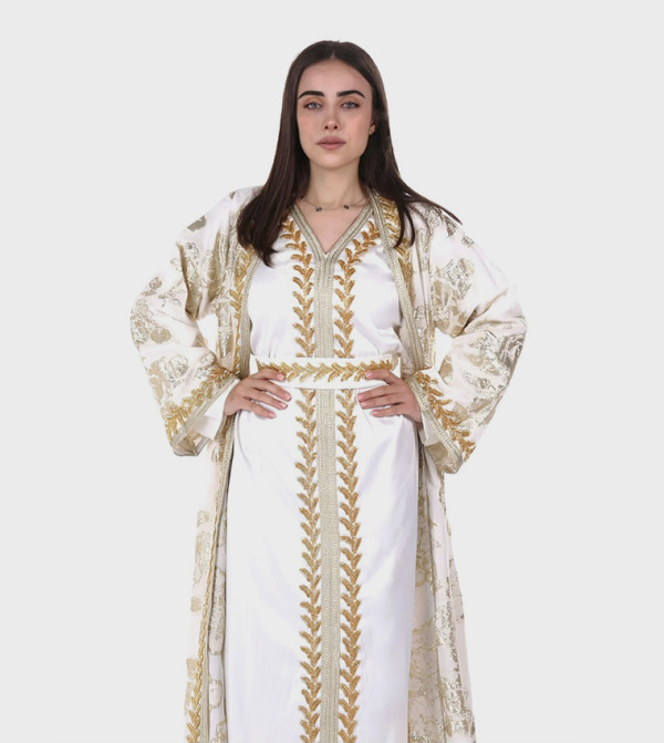 Al Bent Al Sharqieh  Kaftan - White Kaftans