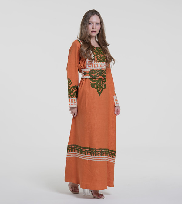 Al Bent Al Sharqieh  Jalabiya - Orange Jalabiyas