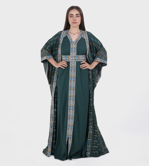 Al Bent Al Sharqieh  Kaftan - Green Kaftans