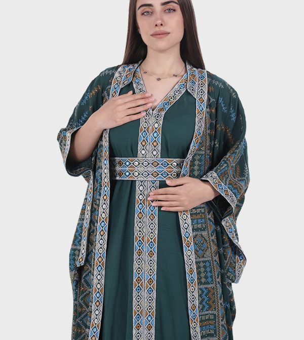 Al Bent Al Sharqieh  Kaftan - Green Kaftans