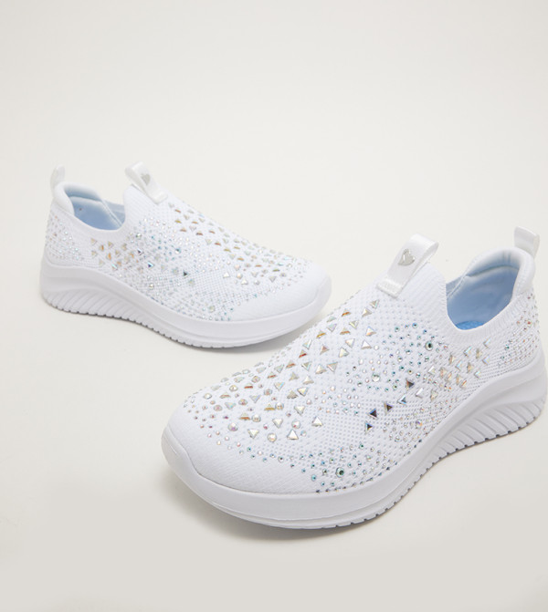 Skechers  playtime-picks-k - White Casual Slip-On's