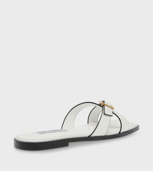Steve Madden  Flat Sandals - White Flat Sandals