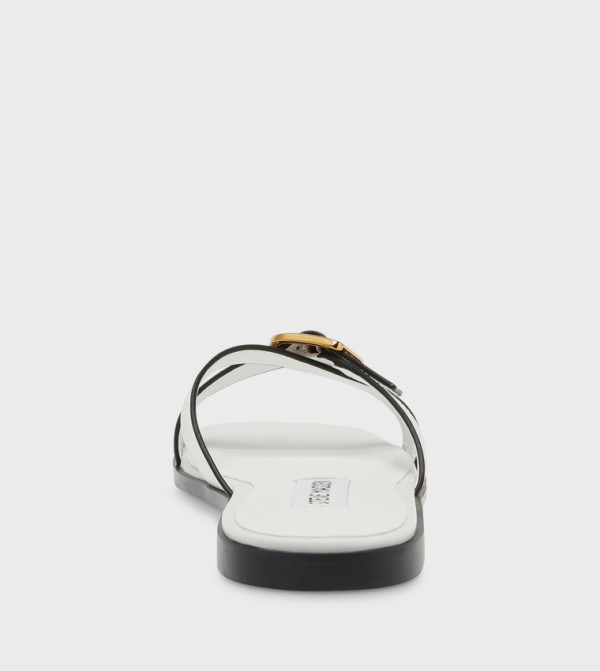 Steve Madden  Flat Sandals - White Flat Sandals