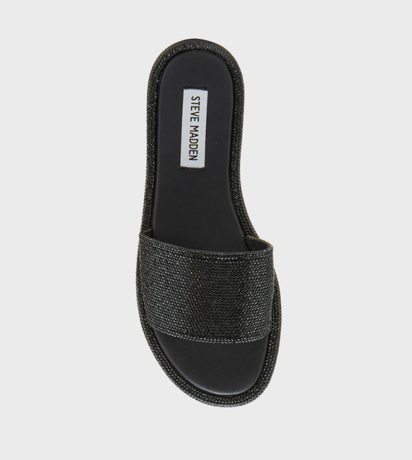 ستيف مادن  صنادل - أسود Flat Sandals