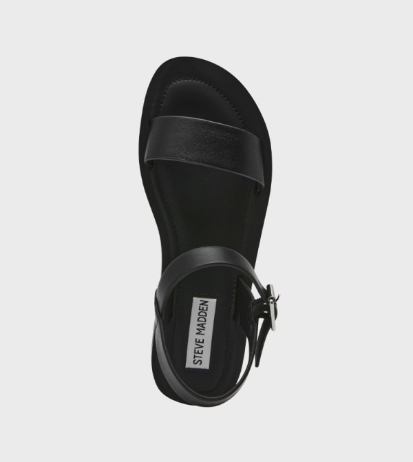 ستيف مادن  الصنادل المسطحة - أسود Flat Sandals