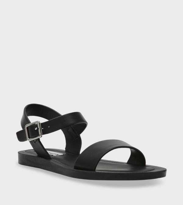 ستيف مادن  الصنادل المسطحة - أسود Flat Sandals