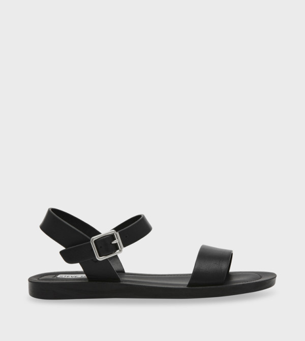 ستيف مادن  الصنادل المسطحة - أسود Flat Sandals